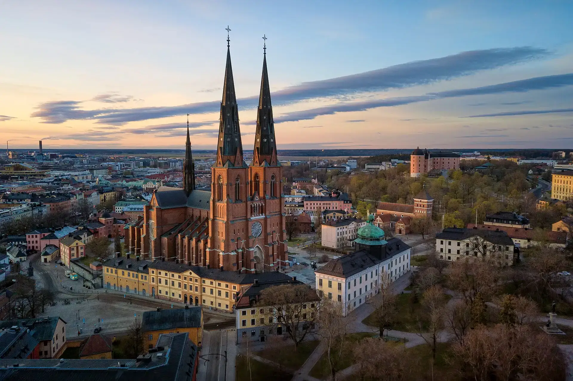 Uppsala domkyrka från ovan